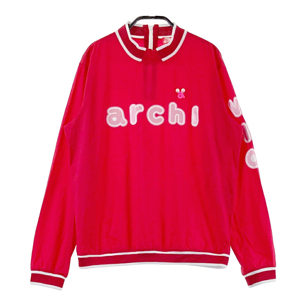 ARCHIVIO アルチビオ バックジップ ナイロンブルゾン レッド系 38 【中古】ゴルフウェア レディース｜中古ゴルフウェア通販STST