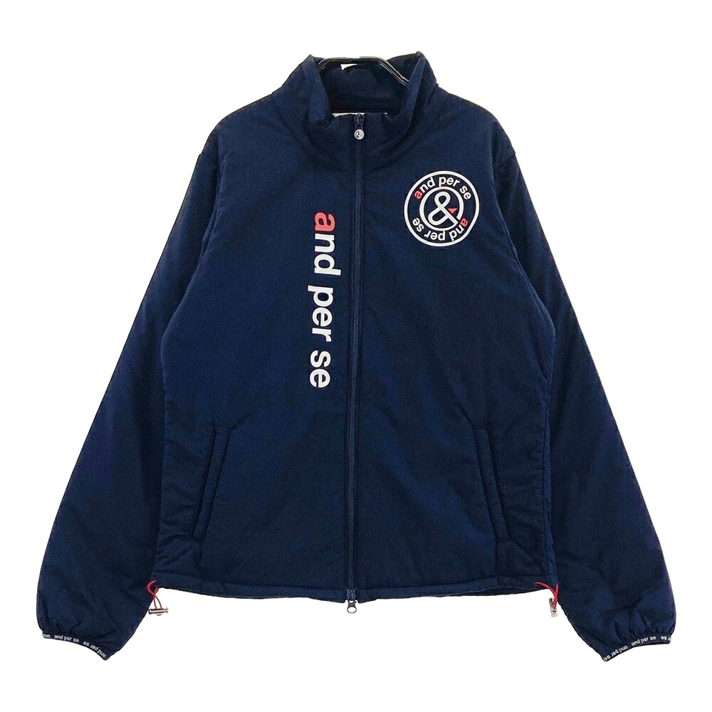 AND PER SE アンパスィ ; 中綿ジャケット 総柄 ネイビー系 L 【中古】ゴルフウェア レディース｜中古ゴルフウェア通販STST