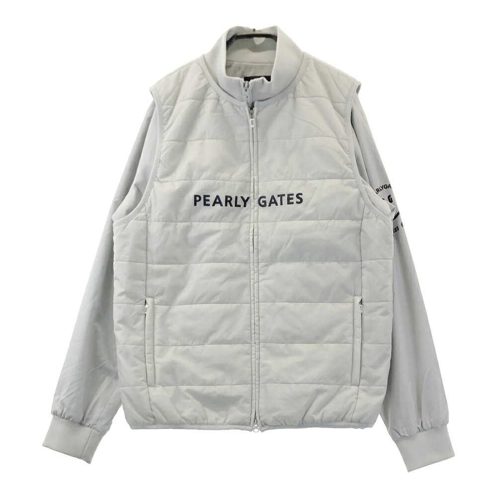 PEARLY GATES パーリーゲイツ 2026年モデル タフレックス×サーモトロン ブルゾンアウター PGisPG Nyリップストップ ニコちゃん グレー系 2 【中古】ゴルフウェア レディース|中古ゴルフウェア通販STST