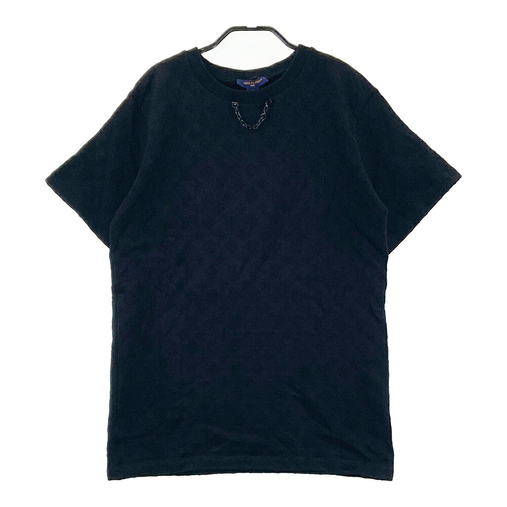 LOUIS VUITTON ルイ ヴィトン FRTS21LEU 半袖Tシャツ モノグラムジャガード ブラック系 M 【中古】レディース|中古ゴルフウェア通販STST