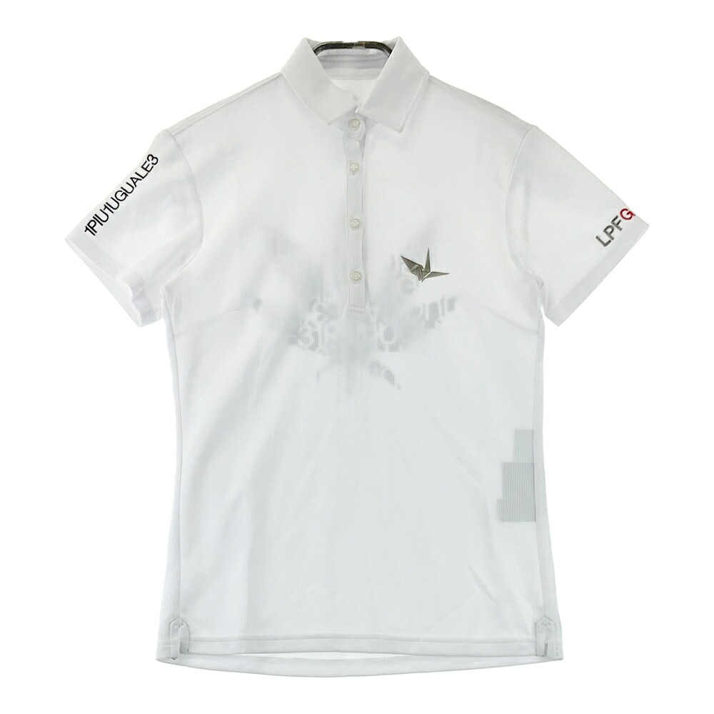 1PIU1UGUALE3 GOLF GST089 半袖ポロシャツ ホワイト系 2 【中古】ゴルフウェア レディース｜中古ゴルフウェア通販STST