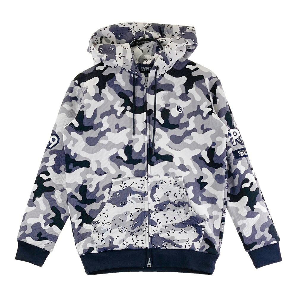PEARLY GATES パーリーゲイツ ジップ 長袖パーカー カモフラ柄 グレー系 1 【中古】ゴルフウェア レディース|中古ゴルフウェア通販STST