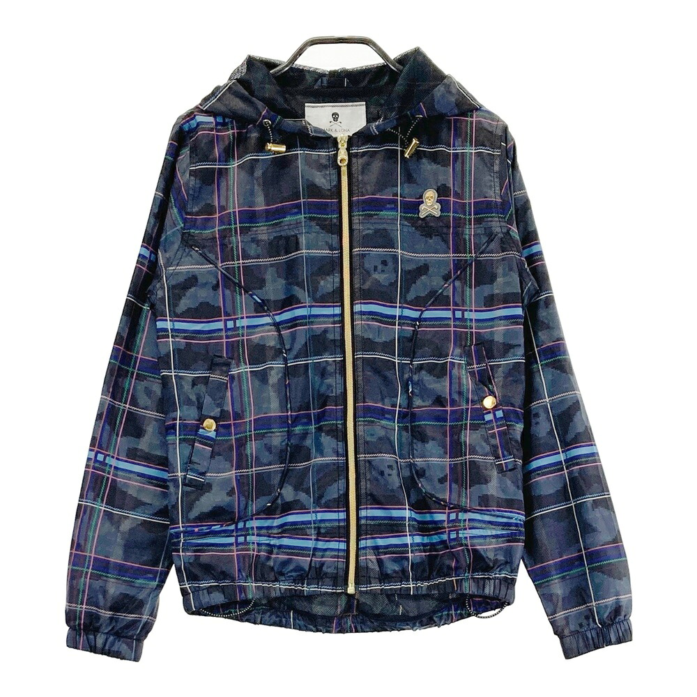MARK&LONA マークアンドロナ フード付 ジップジャケット 裏メッシュ スカル カモフラ柄 グレー系 S 【中古】ゴルフウェア レディース｜中古ゴルフウェア通販STST