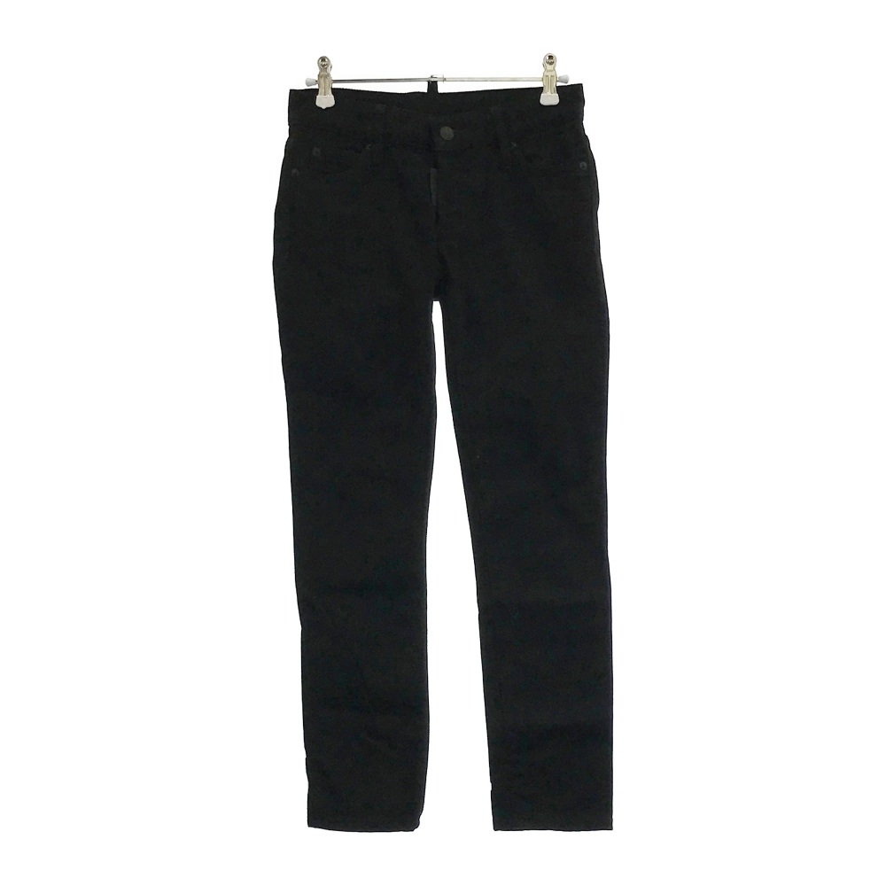 DSQUARED ディースクエアード S75LB0347 ジーンズズボン下 ジェニファークロップド  黒いこと系 34 【中古】レディース