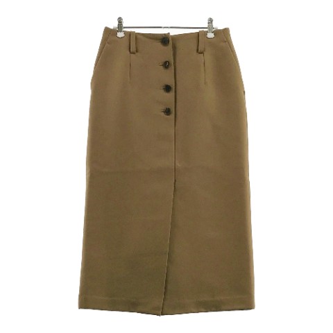 ebure エブール ロングスカート ウール混 スリット ブラウン系 38 【中古】レディース|中古ゴルフウェア通販STST