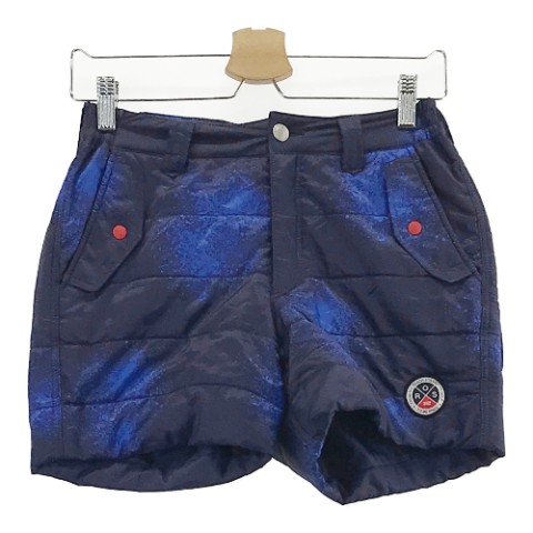 ROSASEN ロサーセン 中綿ショートパンツ 総柄 ネイビー系 S 【中古】ゴルフウェア レディース