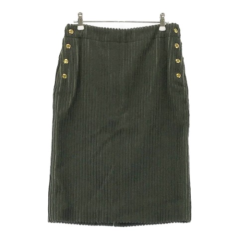 DRAWER ドゥロワー  ロングスカート ニット  グリーン系 36 【中古】レディース