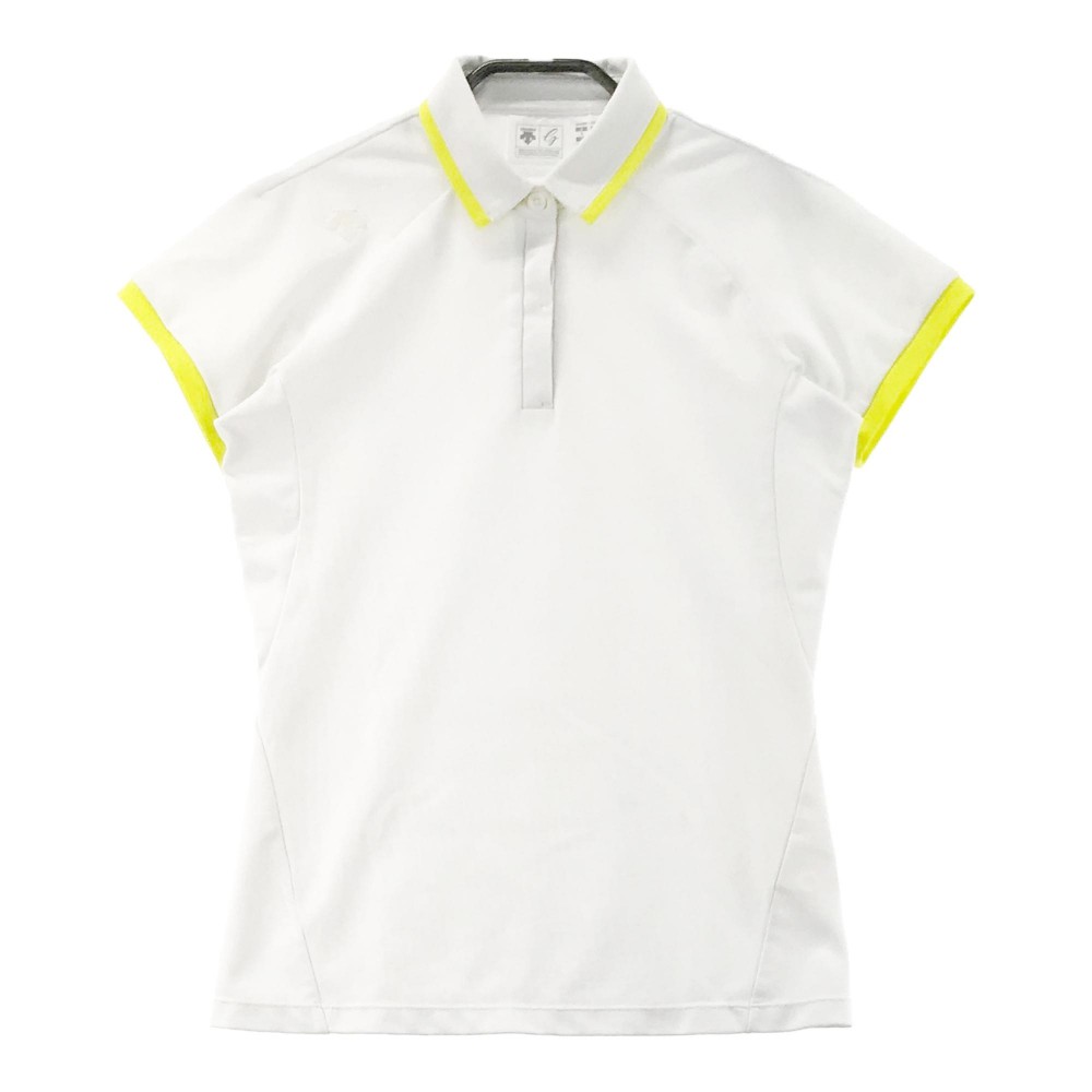 DESCENTE GOLF デサントゴルフ中田英寿 半袖ポロシャツ ホワイト系 S 【中古】ゴルフウェア レディース