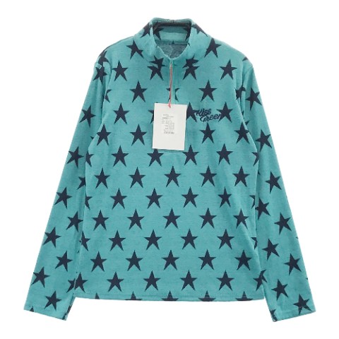 KISS ON THE GREEN キスオンザグリーン  上下セットアップ 星柄 緑であること系 2 【中古】ゴルフお召しもの レディース レインウェア-レディースウェア-ウェア