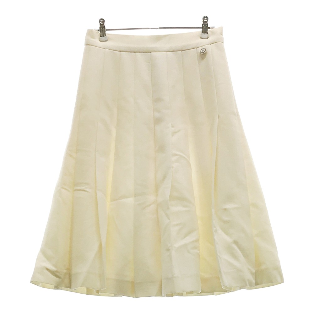 CHANEL シャネル プリーツスカート ホワイト系 38 【中古】レディース|中古ゴルフウェア通販STST