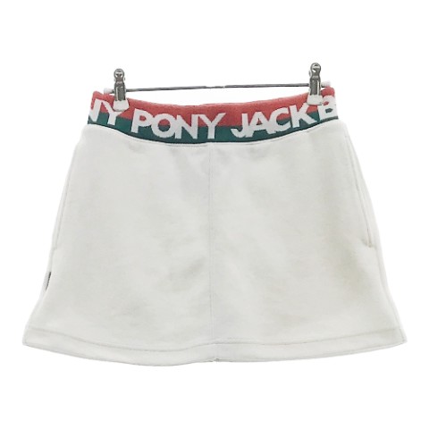 JACK BUNNY ジャックバニー インナー付 ニットスカート ホワイト系 【中古】ゴルフウェア レディース