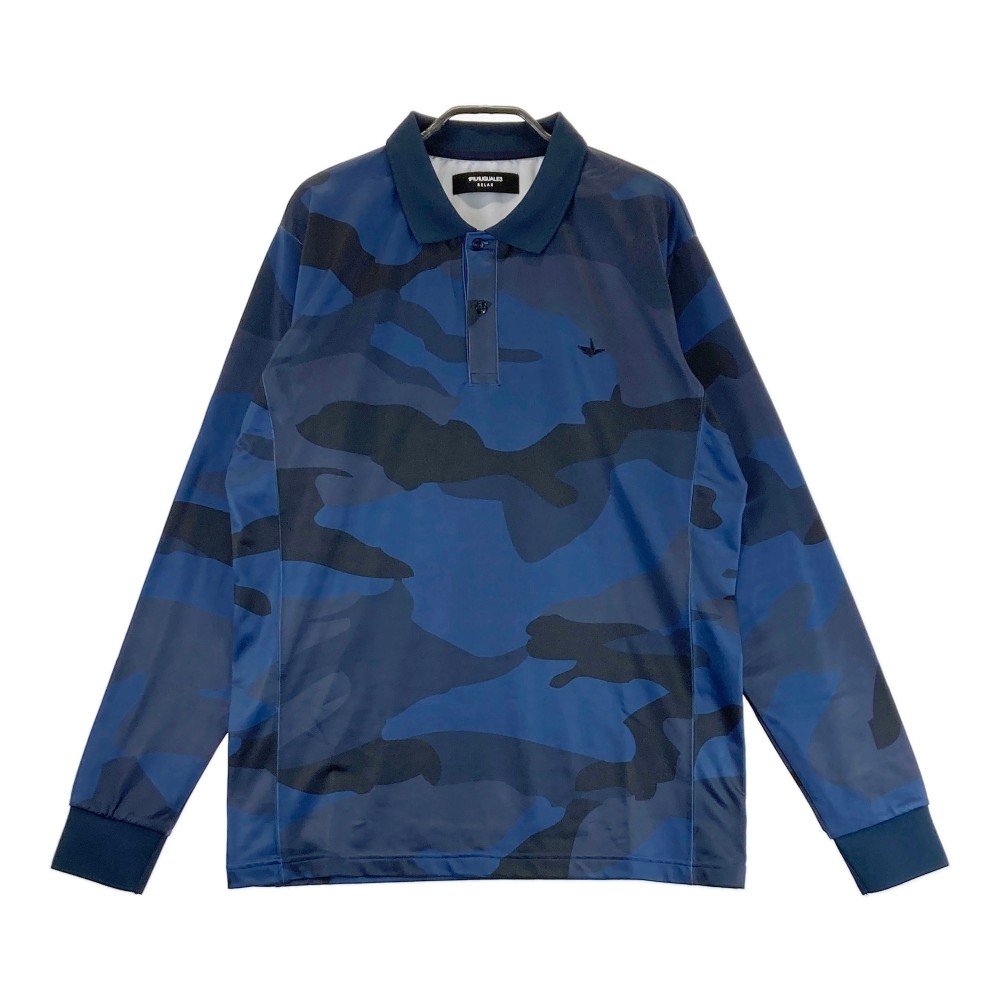 楽天市場】1PIU1UGUALE3 GOLF 長袖ポロシャツ メンズ 秋冬用 黒 白 M L