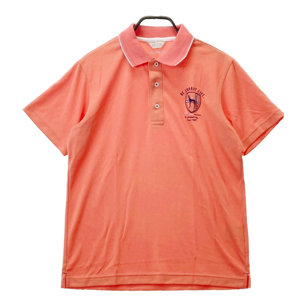 ADABAT アダバット 半袖ポロシャツ　COOLCORE オレンジ系 48 【中古】ゴルフウェア メンズ