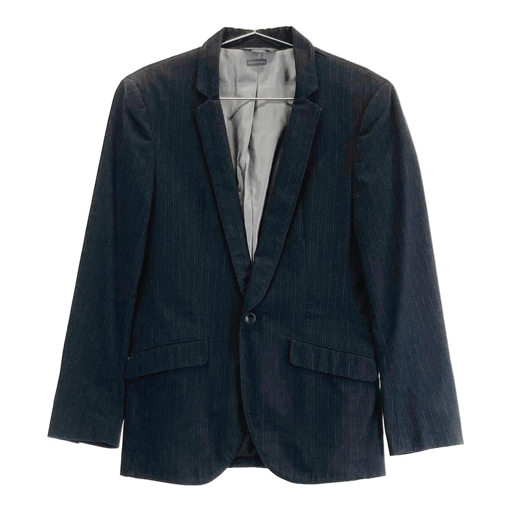 ARMANI EXCHANGE アルマーニ 取り替えっこ  テーラードジャケット 縞模様 黒いこと系 34 SHORT 【中古】メンズ
