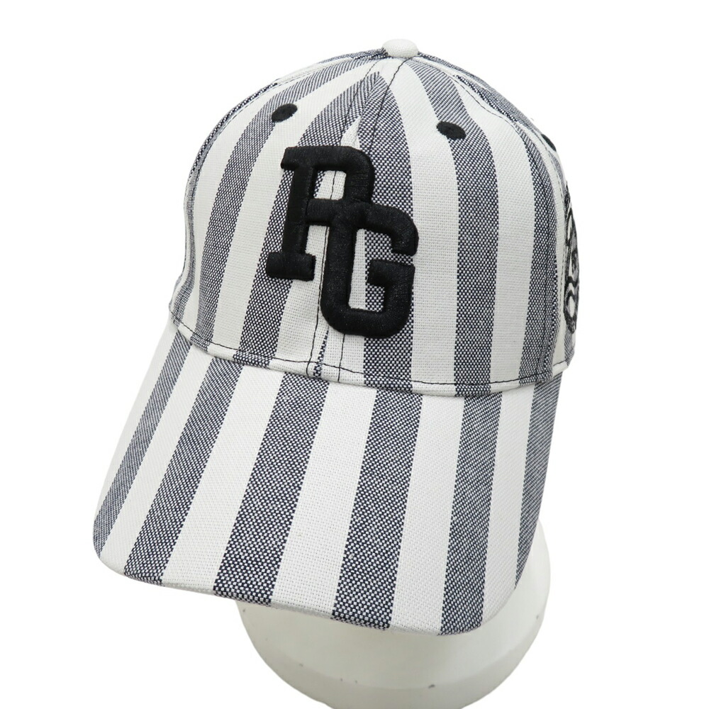 PEARLY GATES パーリーゲイツ 053-8187410 キャップ ストライプ グレー系 FR 【中古】ゴルフウェア