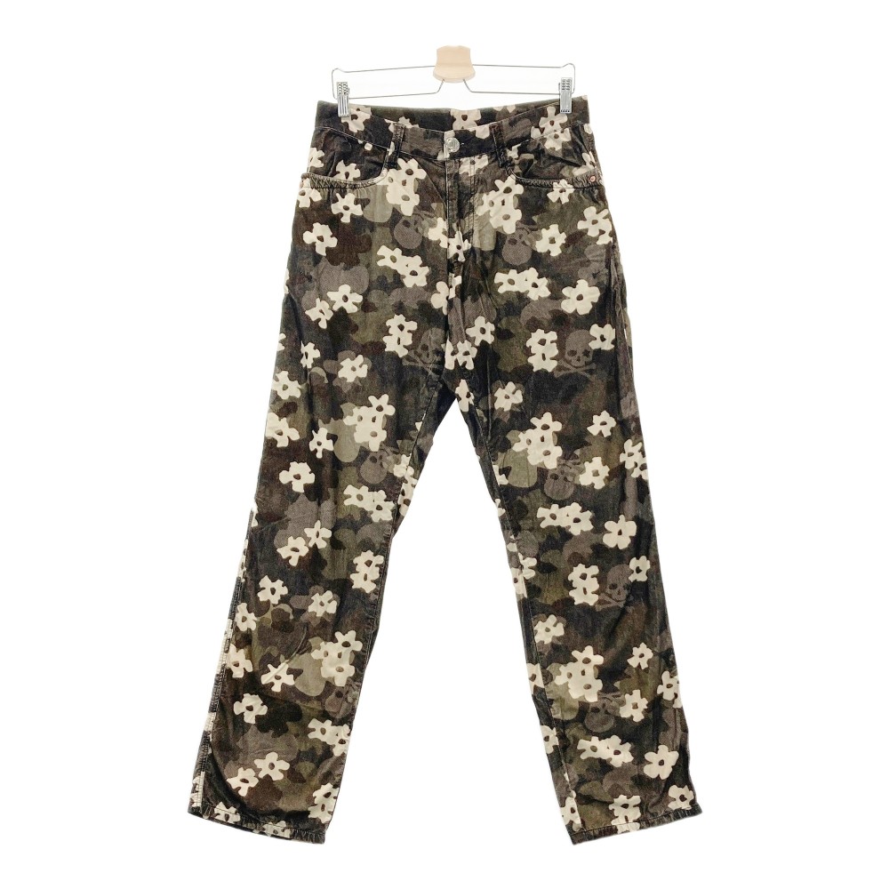 DANCE WITH DRAGON ダンスウィズドラゴン ストレッチパンツ カモフラ柄 カーキ系 2 【中古】ゴルフウェア メンズ|中古ゴルフウェア通販STST
