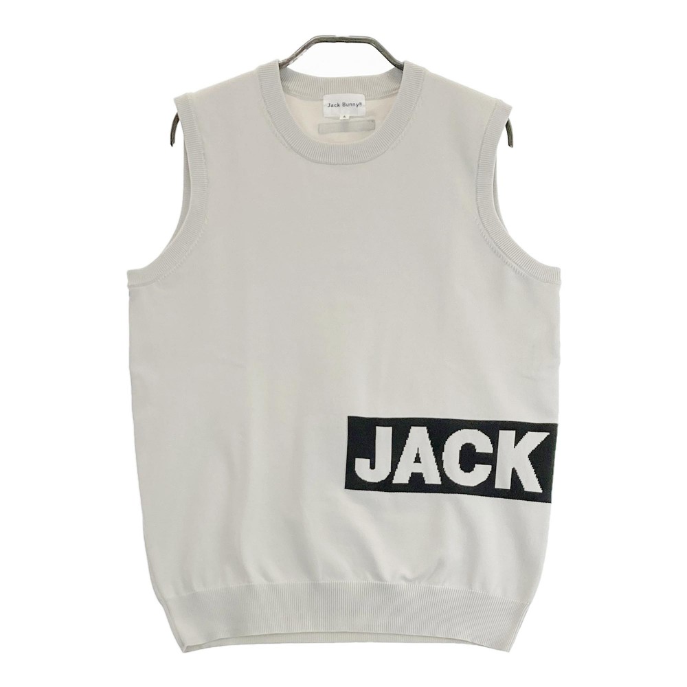 JACK BUNNY ジャックバニー ニットベスト グレー系 4 【中古】ゴルフウェア メンズ
