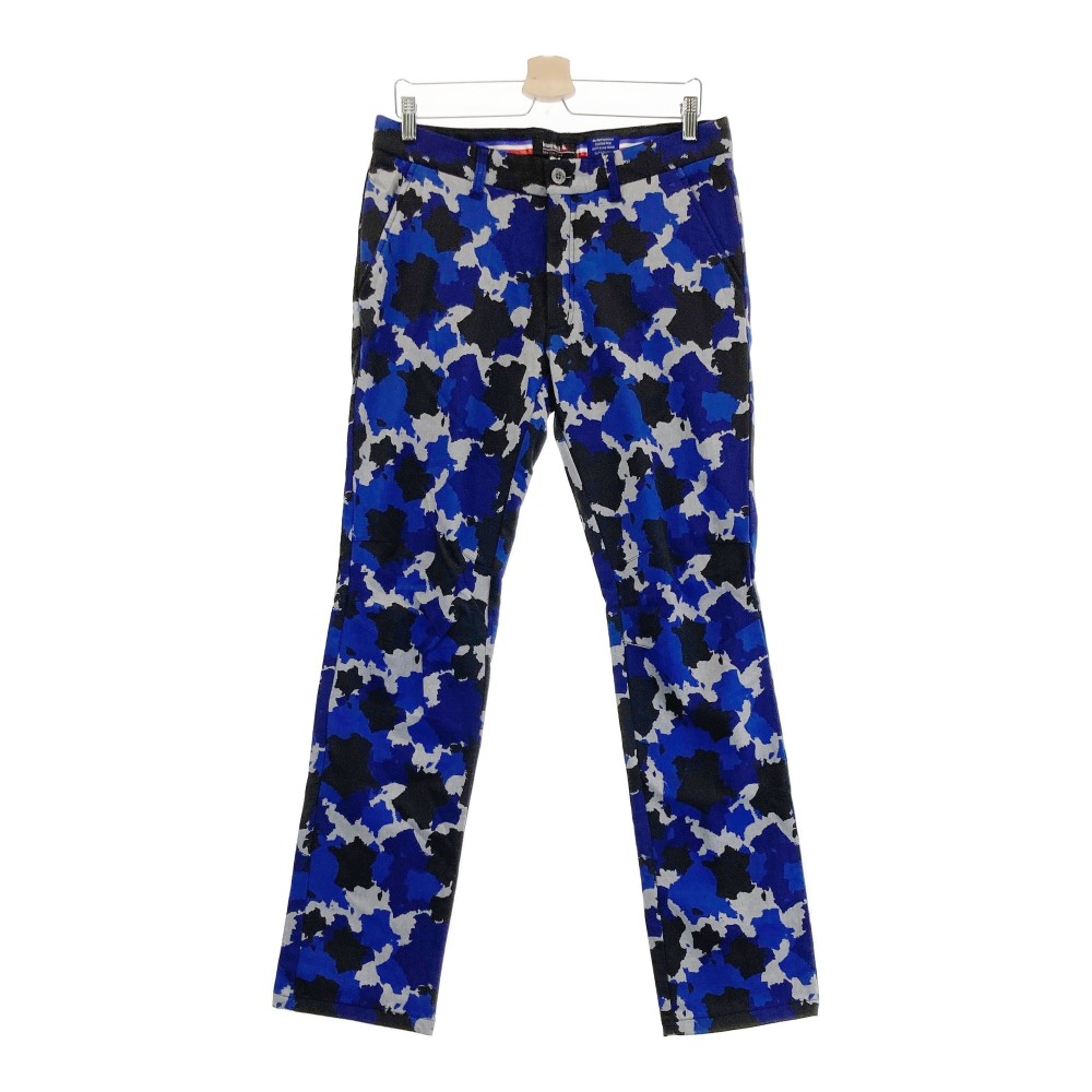 LECOQ GOLF ルコックゴルフ ストレッチパンツ 裏微起毛 総柄 ネイビー系 88 【中古】ゴルフウェア メンズ