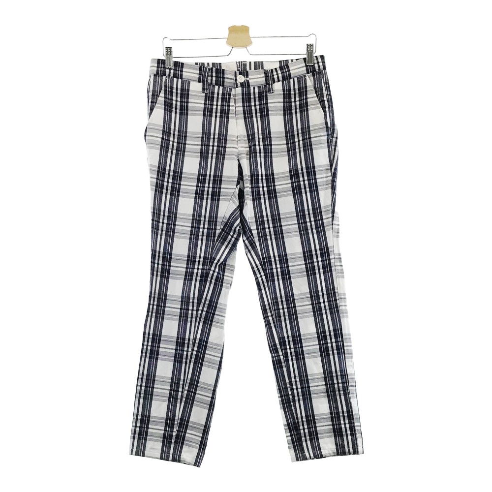 JACK BUNNY ジャックバニー ストレッチパンツ チェック柄 ネイビー系 5 【中古】ゴルフウェア メンズ