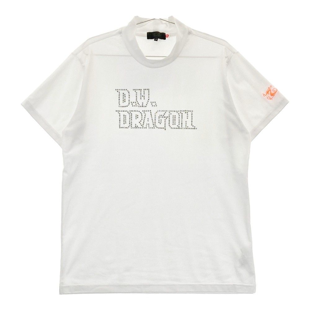DANCE WITH DRAGON ダンスウィズドラゴン 半袖ハイネックTシャツ メッシュ ホワイト系 3 【中古】ゴルフウェア メンズ｜中古ゴルフウェア通販STST