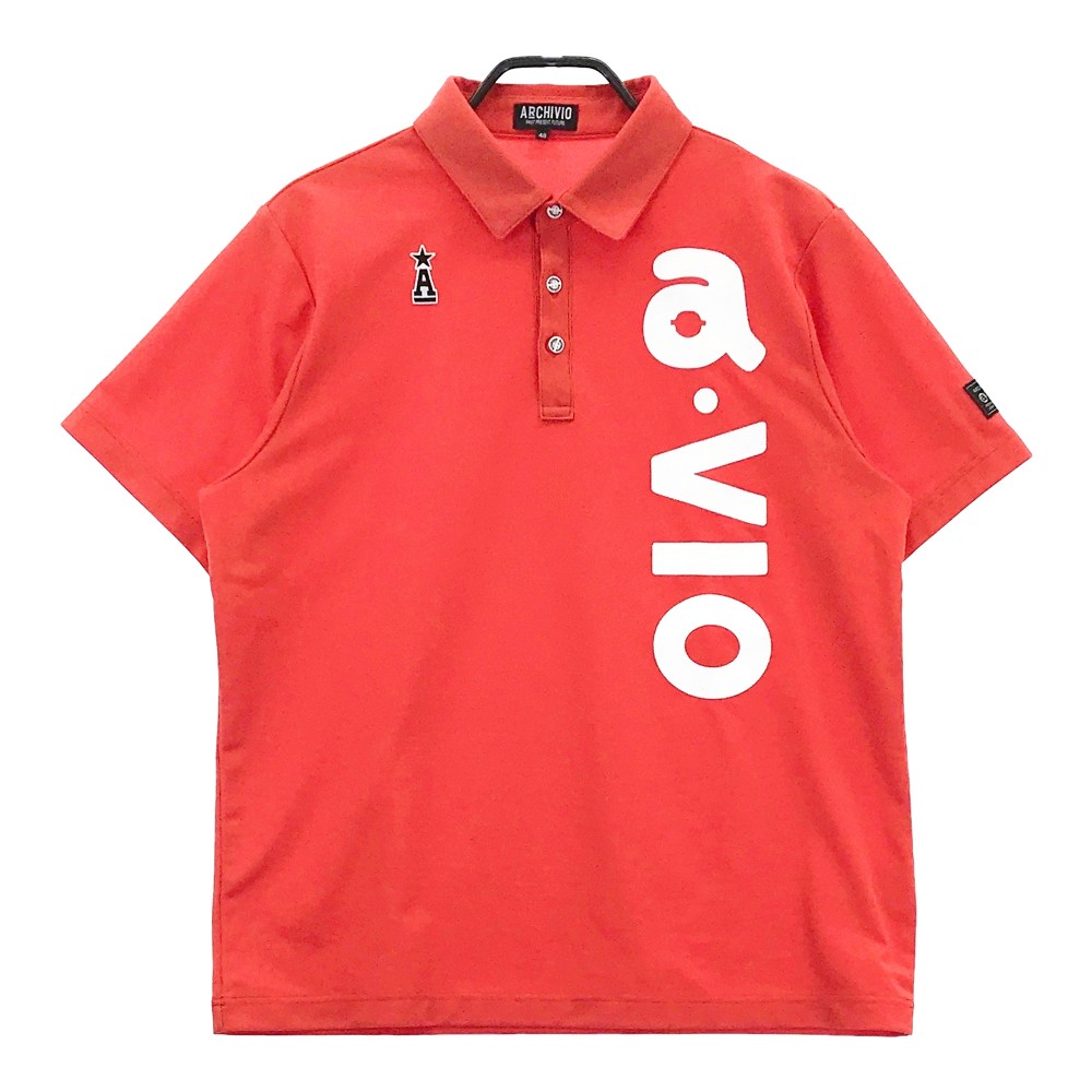 ARCHIVIO アルチビオ 半袖ポロシャツ レッド系 48 【中古】ゴルフウェア メンズ
