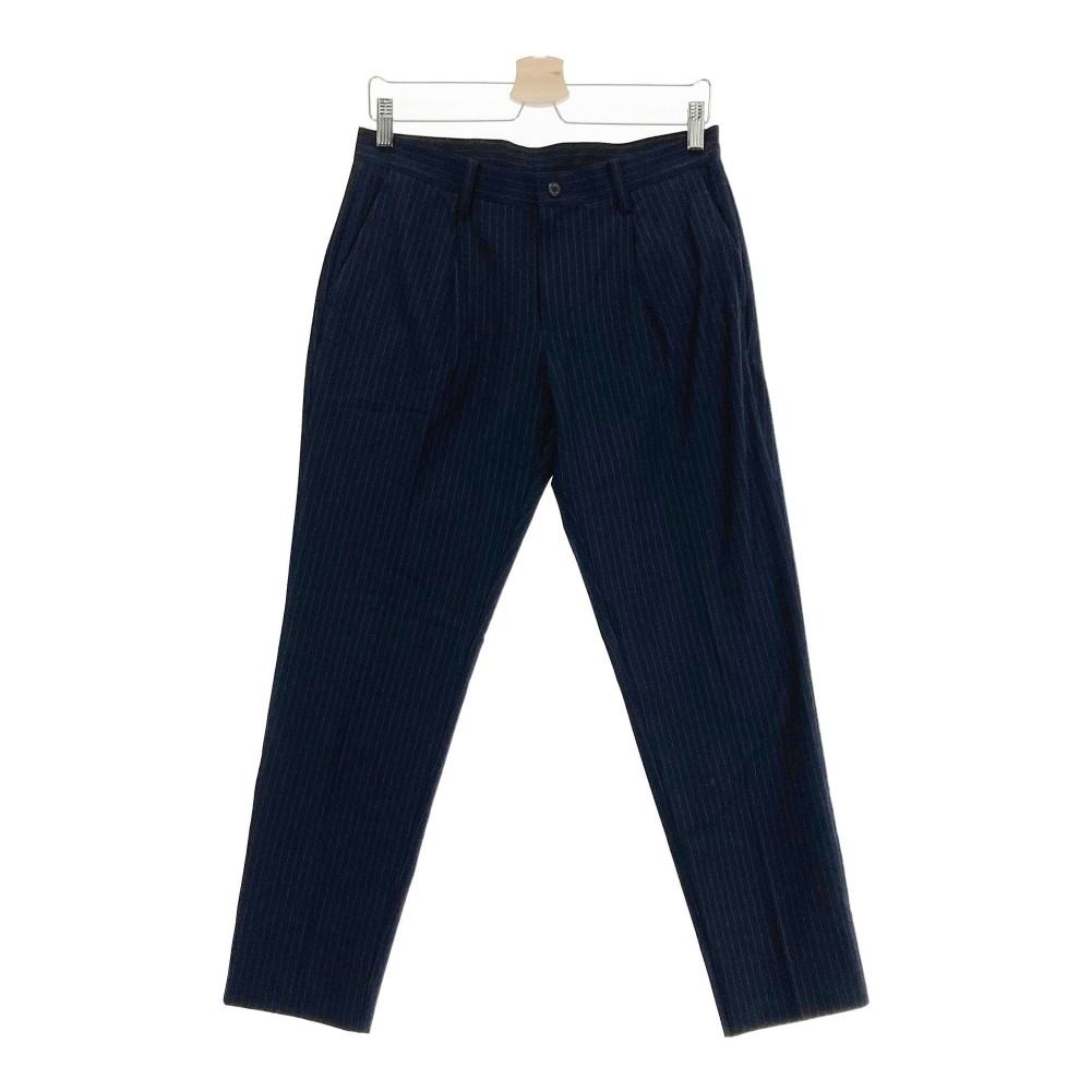 BEAMS GOLF ビームスゴルフ ロング パンツ ストライプ柄 ネイビー系 44 【中古】ゴルフウェア メンズ