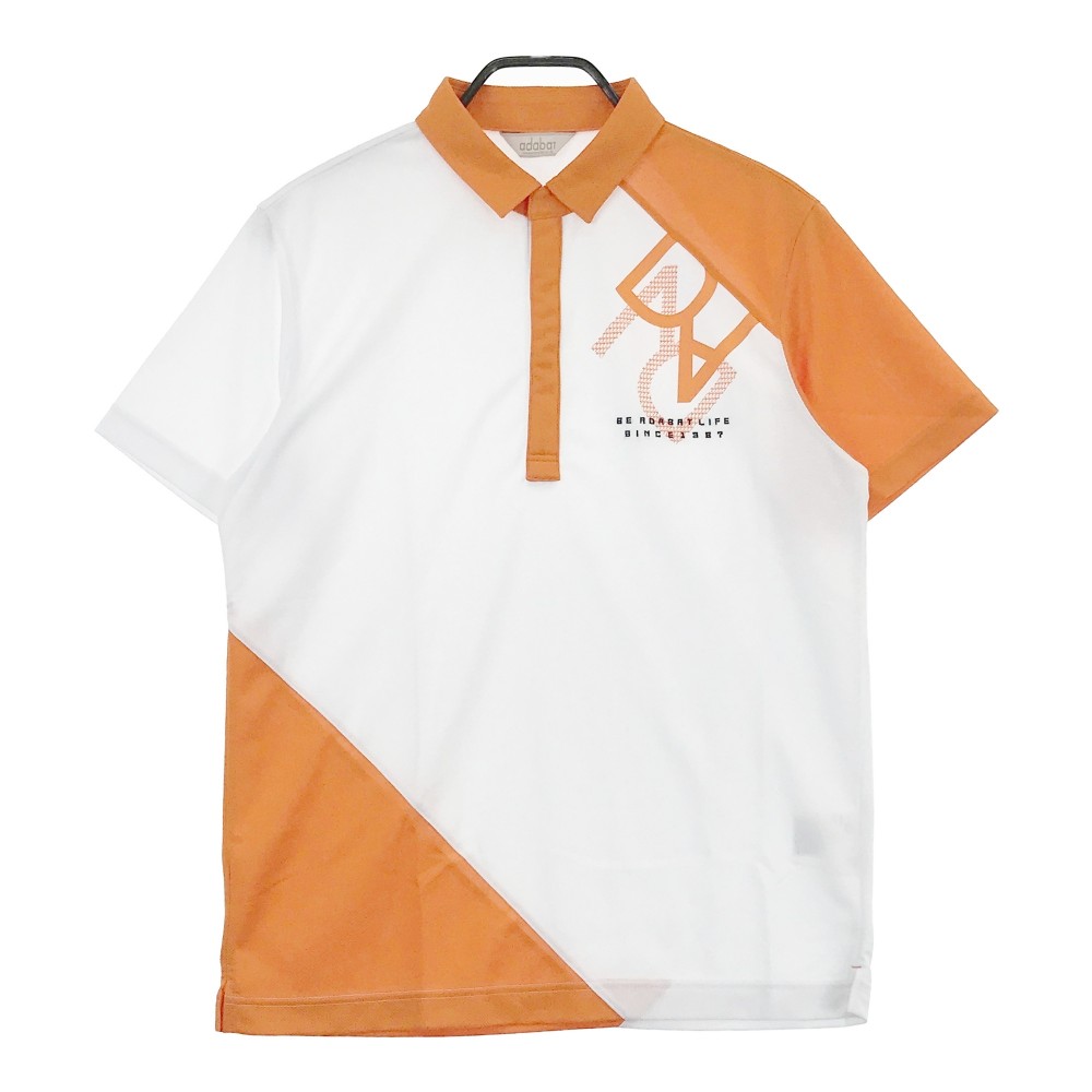 ADABAT アダバット 半袖ポロシャツ オレンジ系 48 【中古】ゴルフウェア メンズ