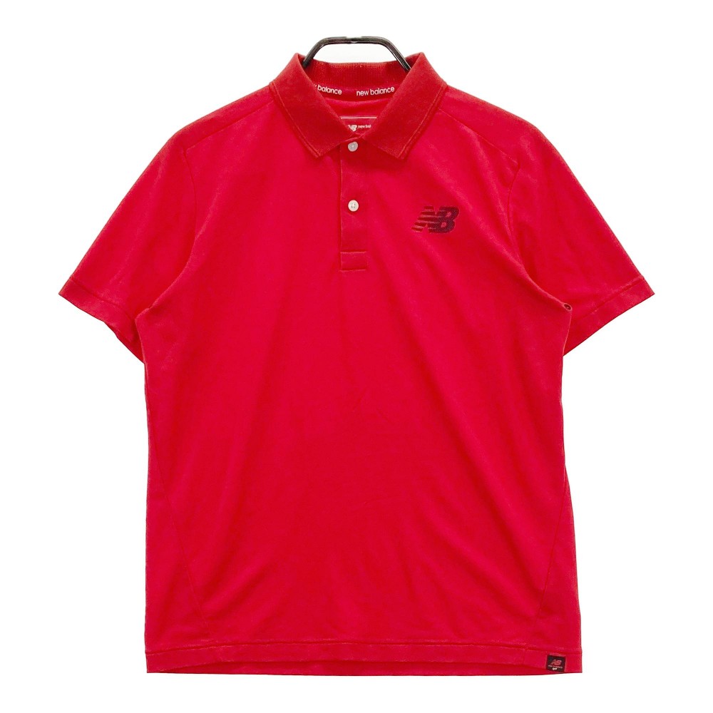 サイズ：5 NEW BALANCE GOLF ニューバランス  半袖 ポロシャツ  レッド系 [240101423924] ゴルフウェア メンズ ストスト NEW BALANCE ニューバランス 半袖ポロシャツ レッド系 サイズ：4