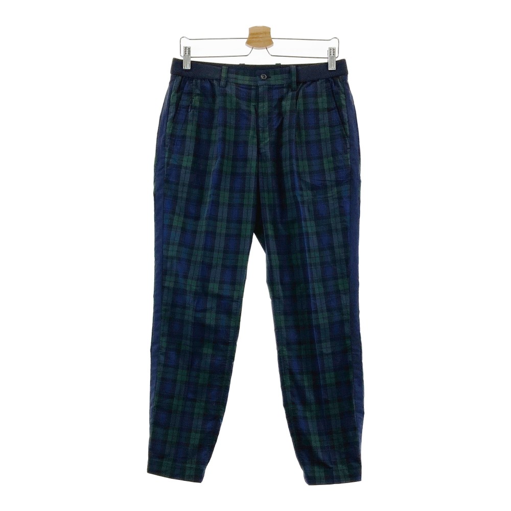 BEAMS GOLF ビームスゴルフ パンツ シアサッカー チェック ネイビー系 46 【中古】ゴルフウェア メンズ