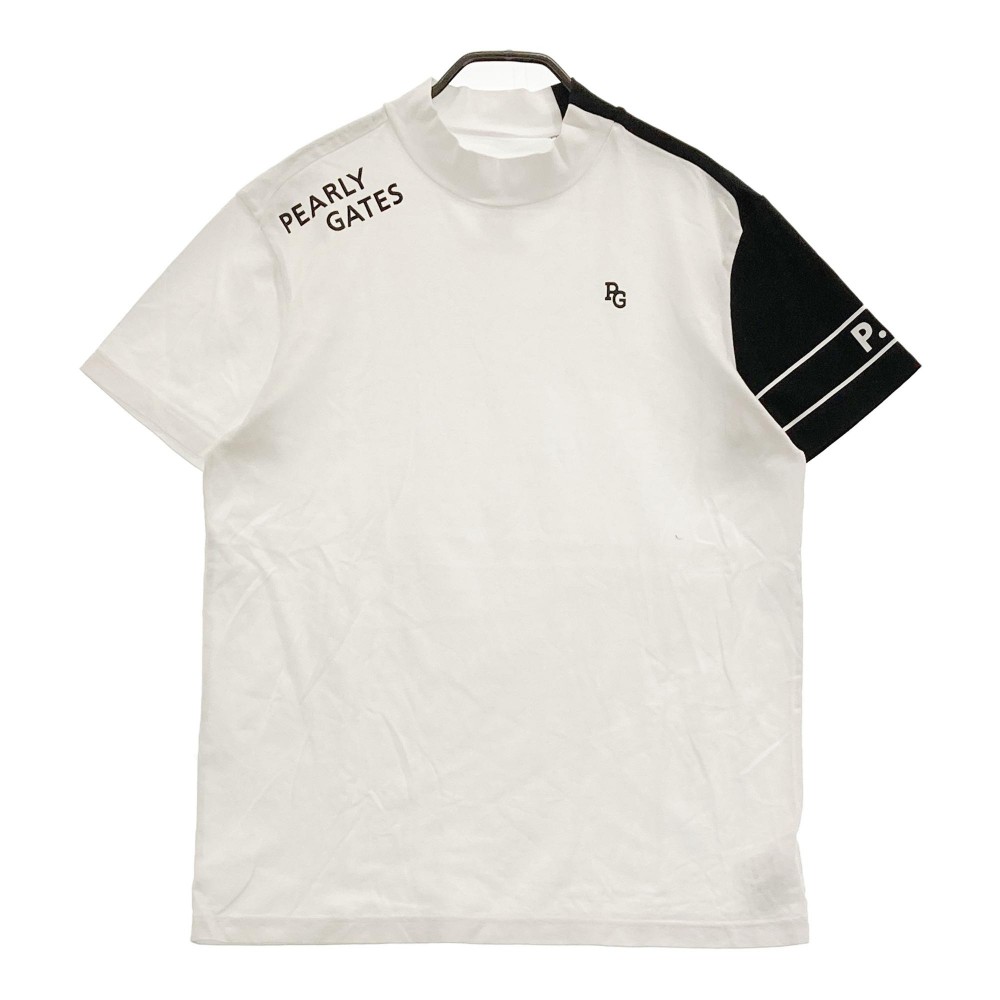PEARLY GATES パーリーゲイツ 2023年モデル ハイネック 半袖Tシャツ ホワイト系 5 【中古】ゴルフウェア メンズ