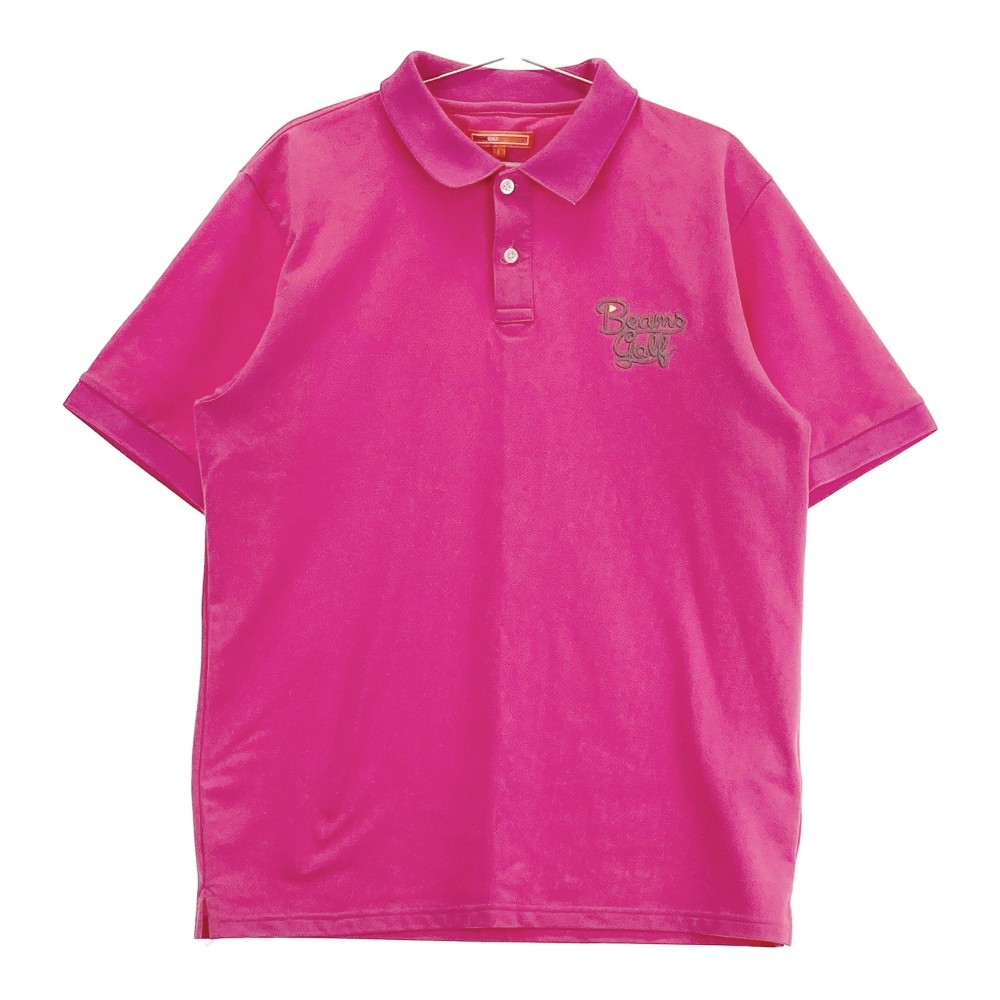 BEAMS GOLF ビームスゴルフ 2022年モデル 半袖ポロシャツ ピンク系 L 【中古】ゴルフウェア メンズ