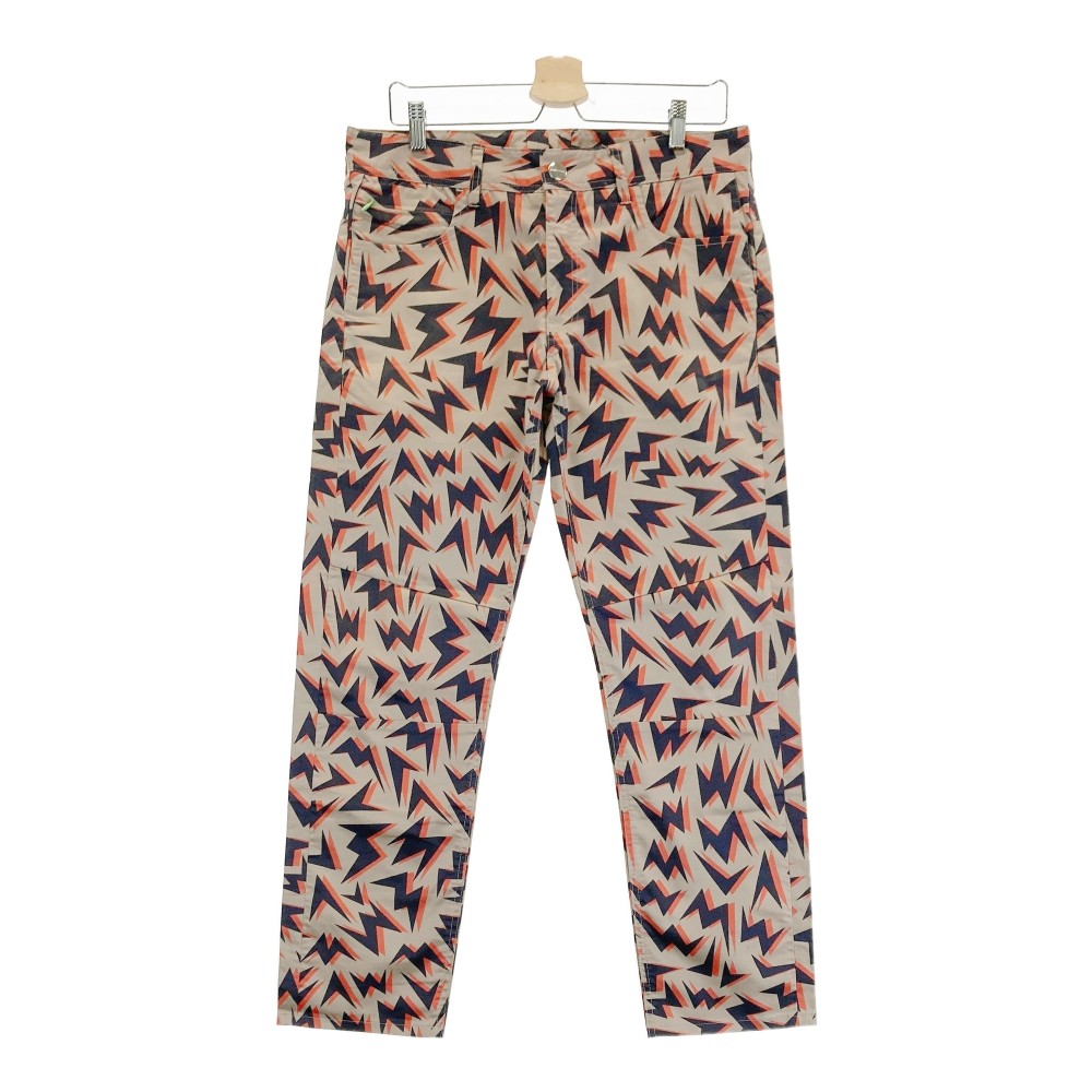 MARK&LONA マークアンドロナ ストレッチパンツ 総柄 ベージュ系 L 【中古】ゴルフウェア メンズ