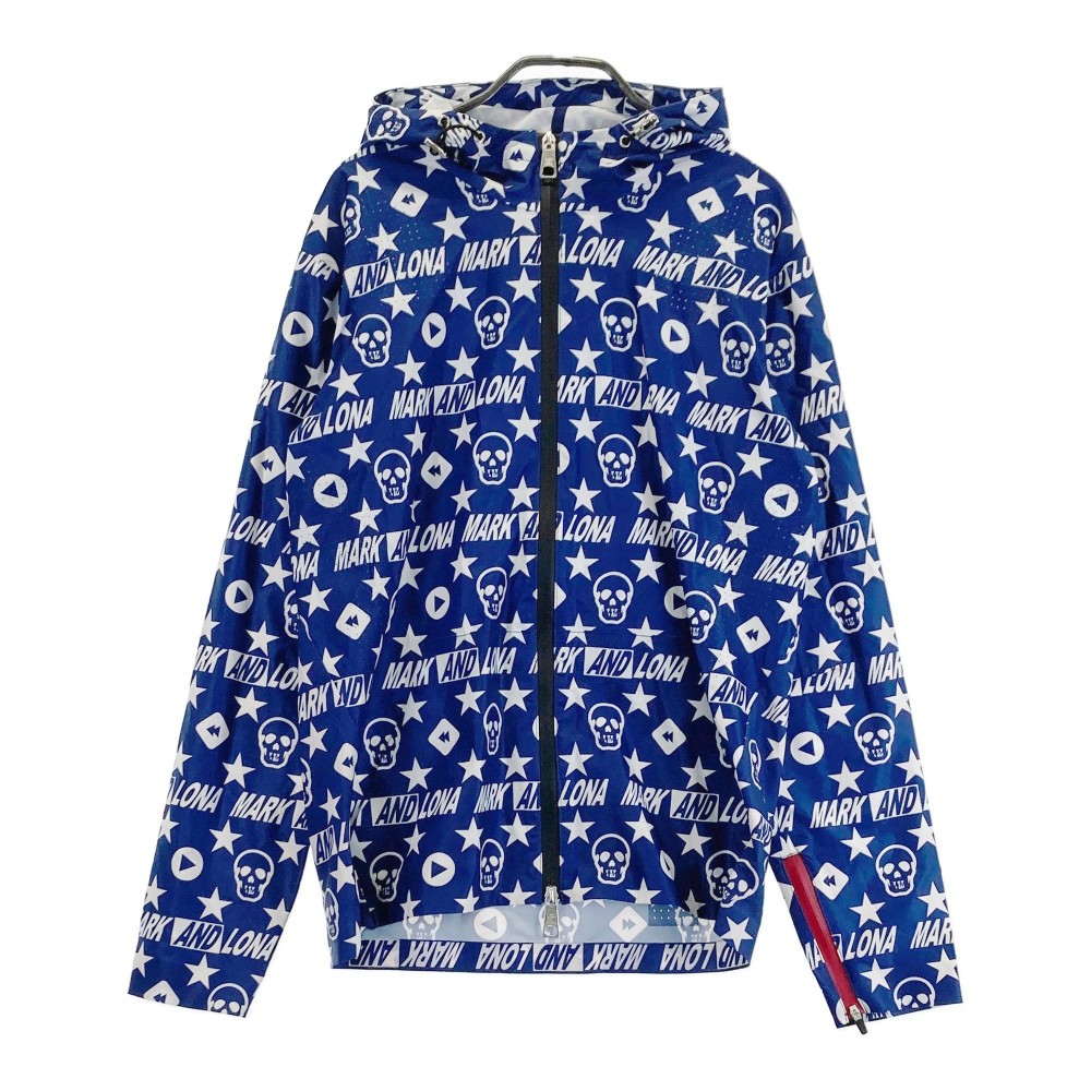 楽天市場】マークアンドロナ ジップパーカー ネイビー×白 総柄 スカル