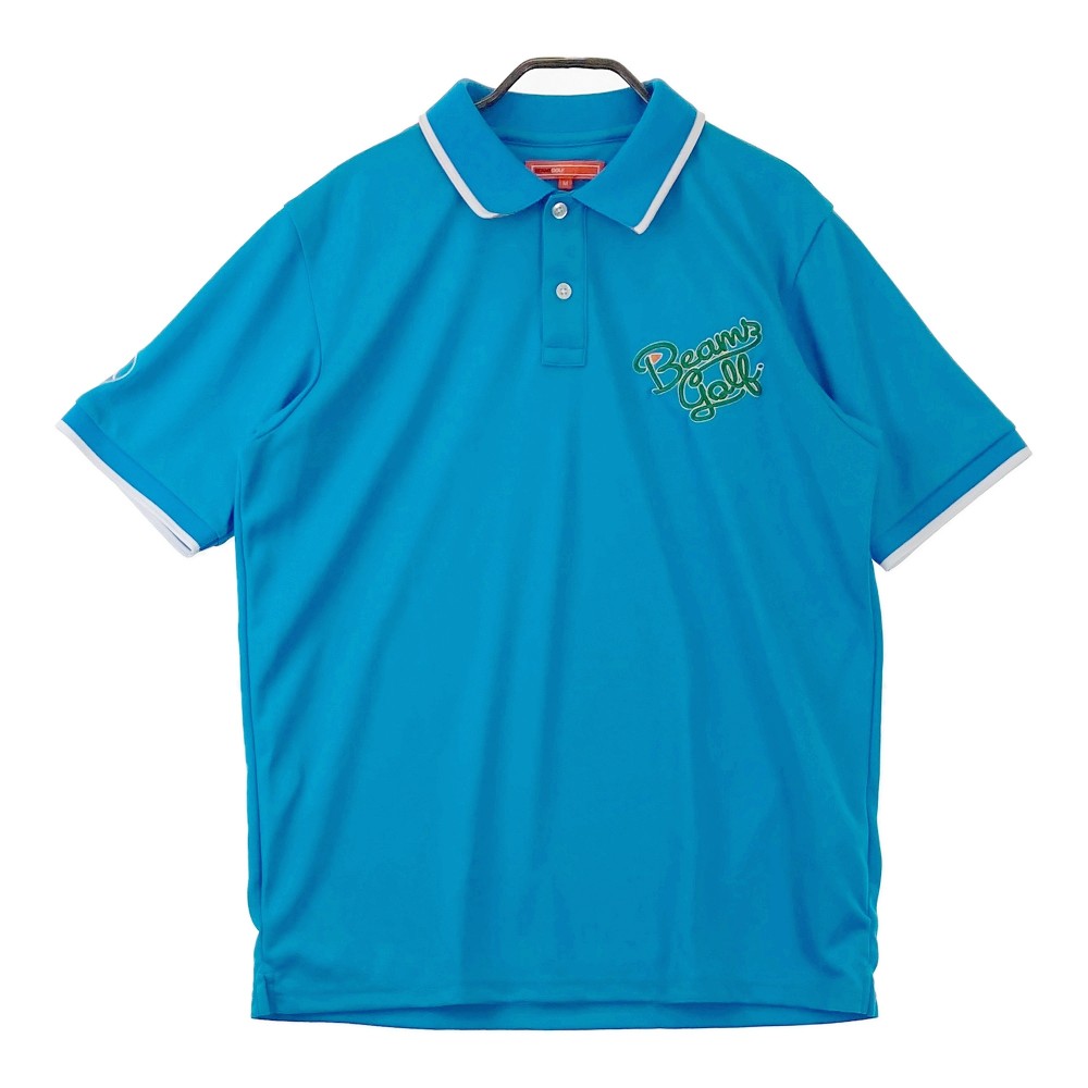 BEAMS GOLF ビームスゴルフ 2022年模範例 ×Mercedes-Benz 半袖スポーツシャツ  青色系 M 【中古】ゴルフお召しもの メンズ