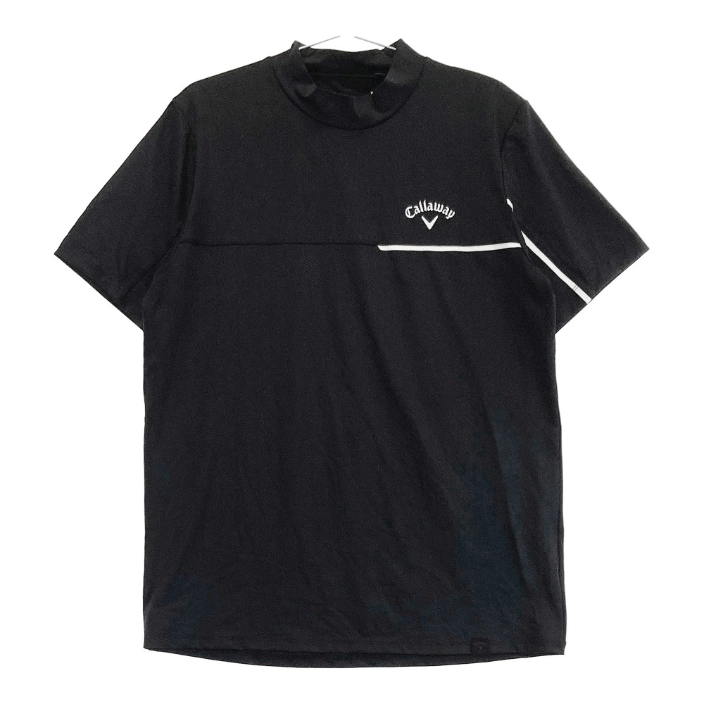 CALLAWAY キャロウェイ 2022年モデル ハイネック 半袖Tシャツ ブラック系 l 【中古】ゴルフウェア メンズ