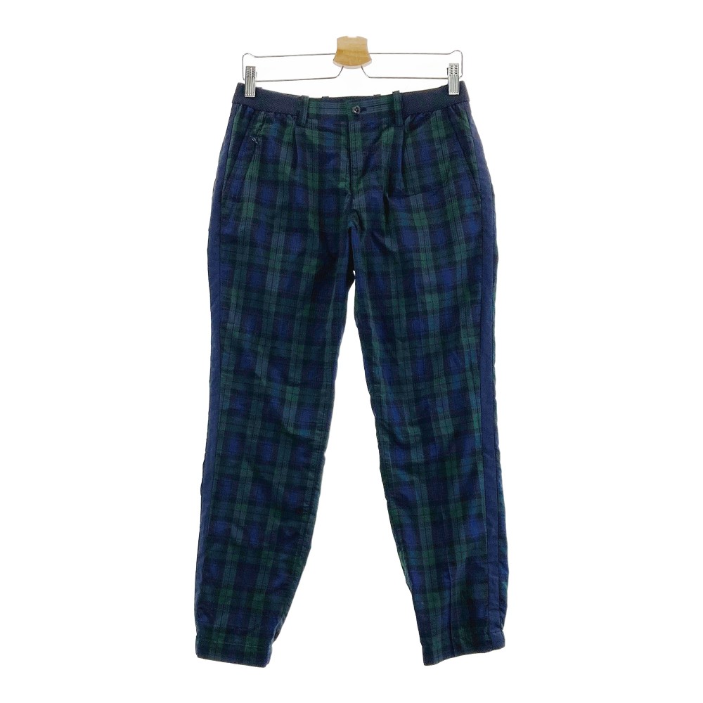 BEAMS GOLF ビームスゴルフ ジョガーパンツ サッカー地 チェック柄 ネイビー系 44 【中古】ゴルフウェア メンズ