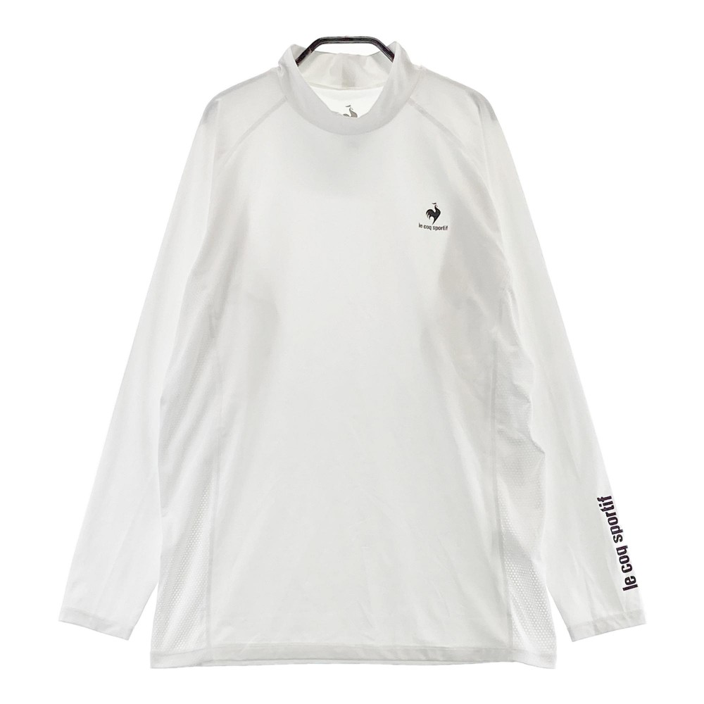 LECOQ GOLF ルコックゴルフ 2022年モデル ハイネック 長袖インナーTシャツ ホワイト系 LL 【中古】ゴルフウェア メンズ