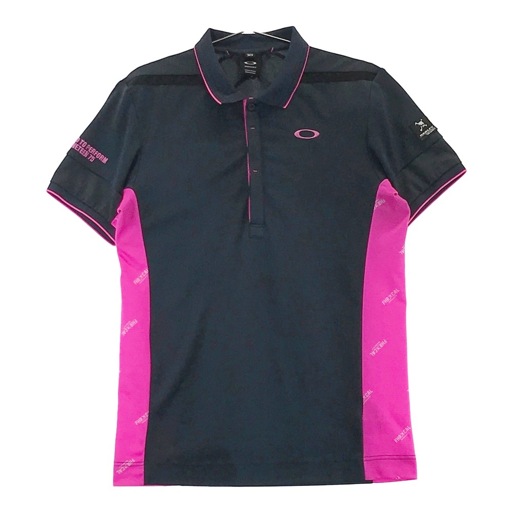 OAKLEY オークリー 434393JP 半袖ポロシャツ スカル ネイビー系 M 【中古】ゴルフウェア メンズ
