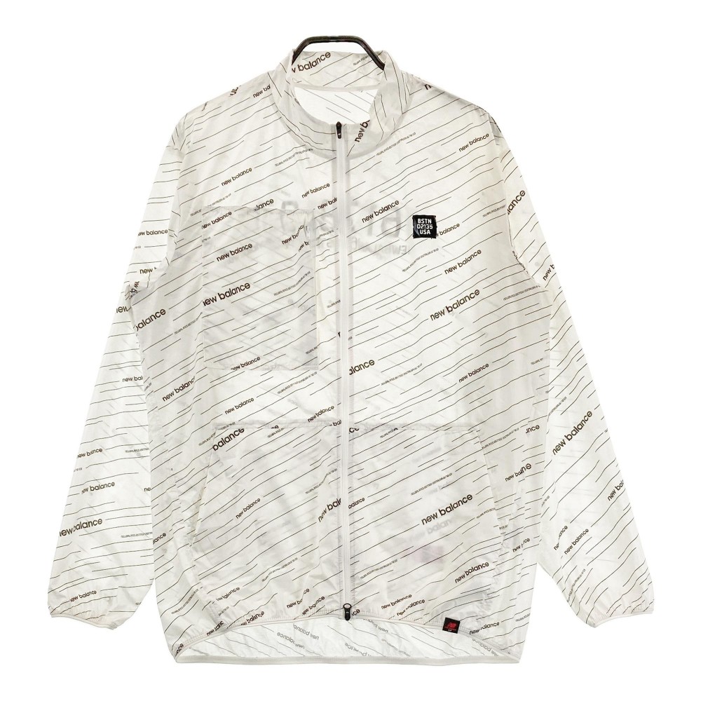 NEW BALANCE ニューバランス ジップジャケット ロゴ総柄 ホワイト系 7 【中古】ゴルフウェア メンズ|中古ゴルフウェア通販STST