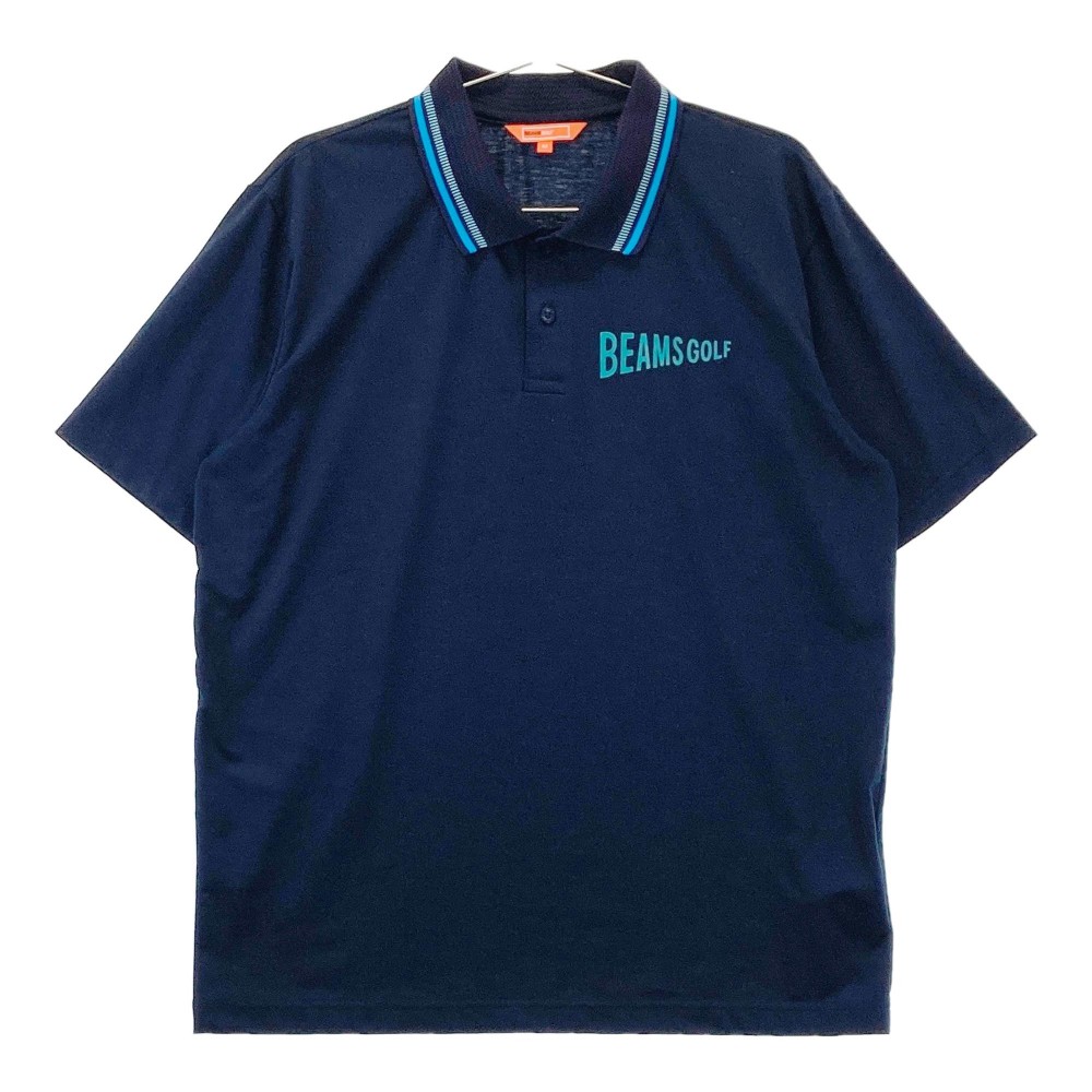 BEAMS GOLF ビームスゴルフ 2023年モデル 半袖ポロシャツ ネイビー系 M 【中古】ゴルフウェア メンズ