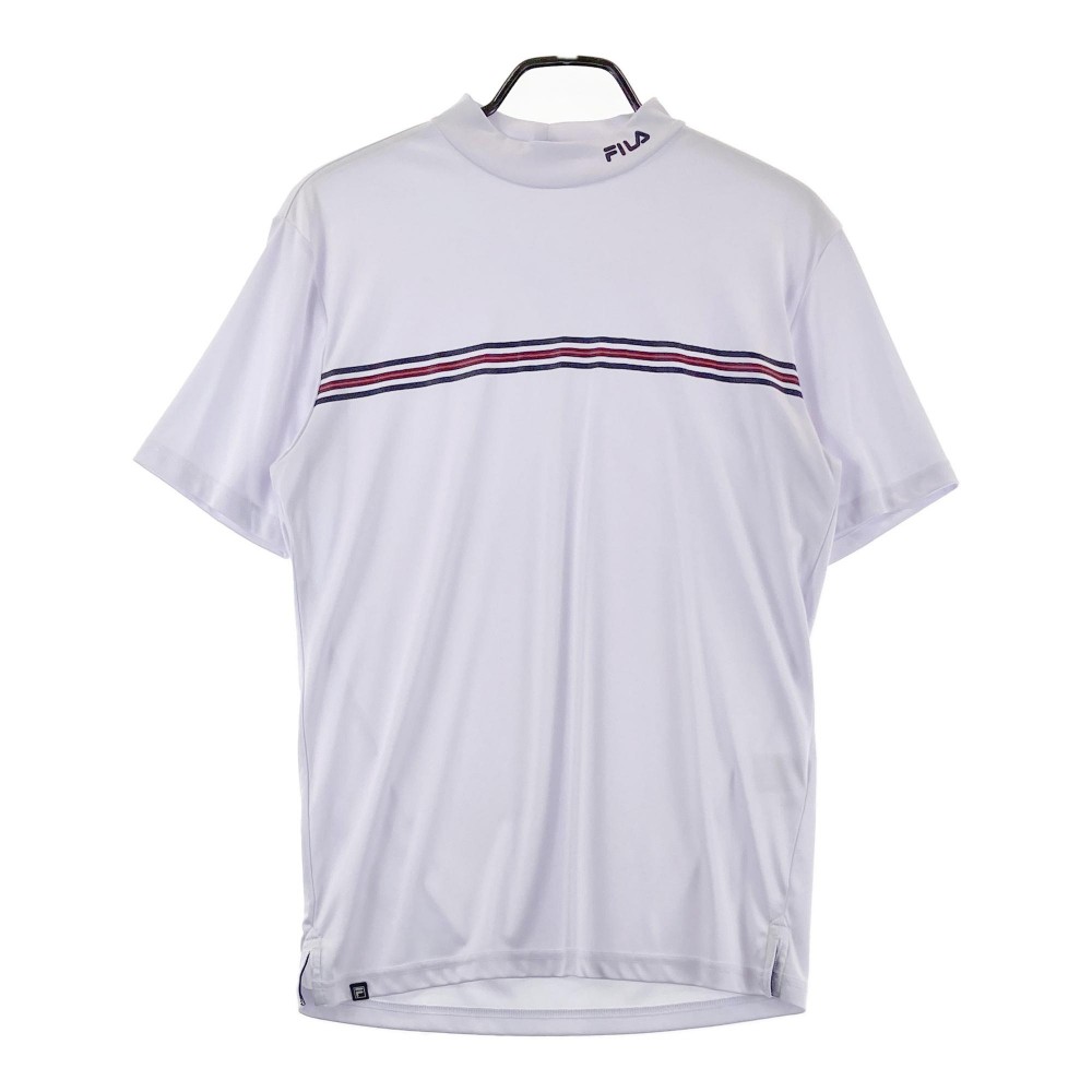 FILA GOLF フィラゴルフ ハイネック 半袖Tシャツ ホワイト系 L 【中古】ゴルフウェア メンズ