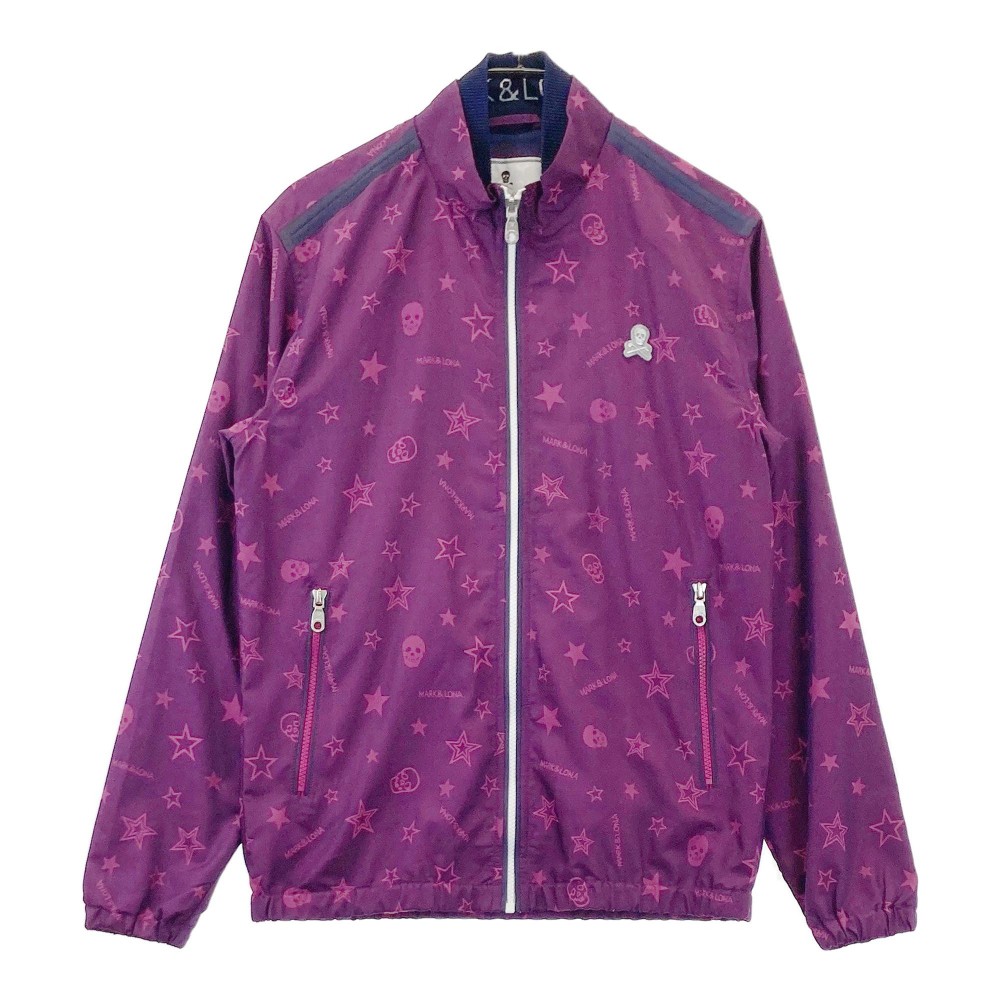 MARK&LONA マークアンドロナ 長袖ジャケット 裏メッシュ 総柄 パープル系 M 【中古】ゴルフウェア メンズ|中古ゴルフウェア通販STST
