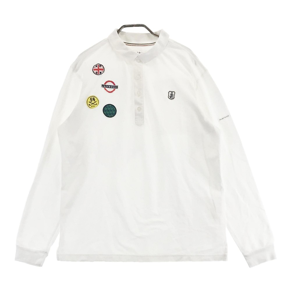 新品 【サイズ４(Ｍ)】【ホワイト】ジャックバニー 長袖 ポロシャツ ゴルフ 楽天市場】JACK BUNNY ジャックバニー 長袖ポロシャツ ホワイト系 4