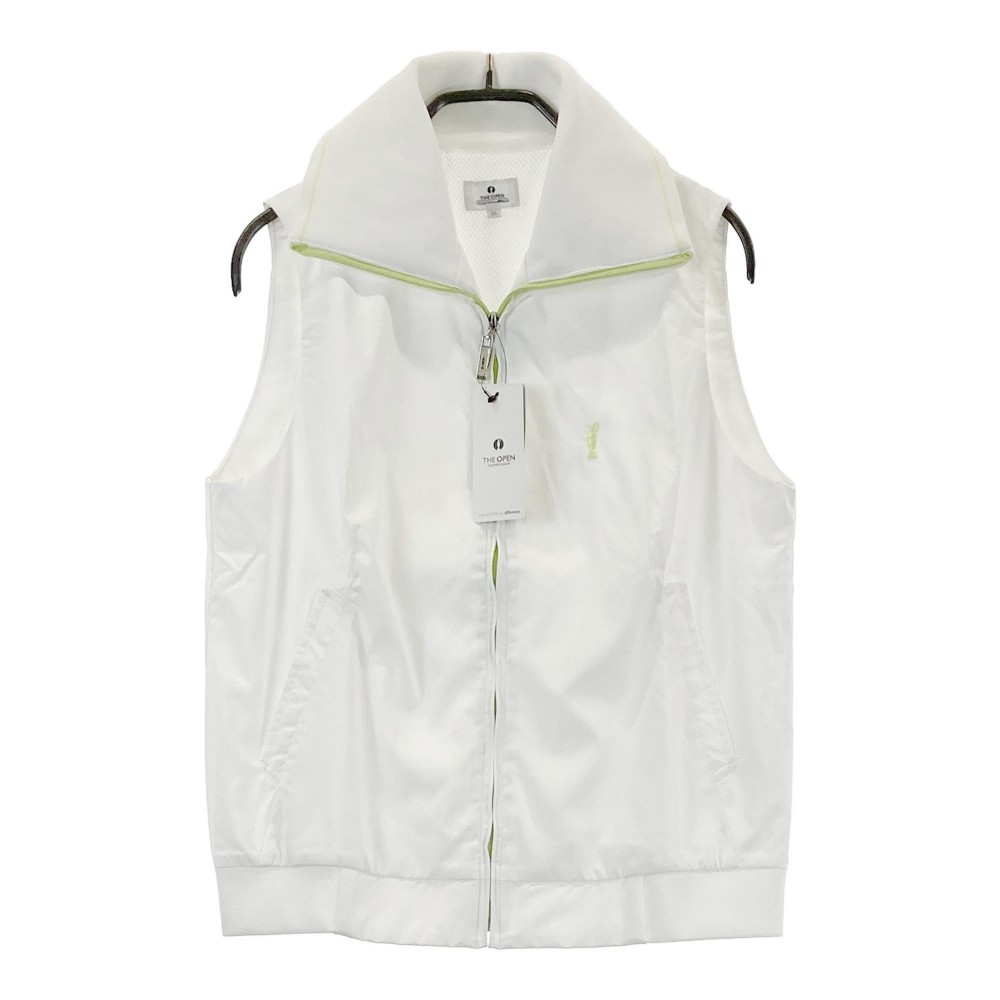 MIZUNO GOLF ミズノゴルフ THE OPEN COLLECTION ジップベスト ホワイト系 M 【中古】ゴルフウェア メンズ