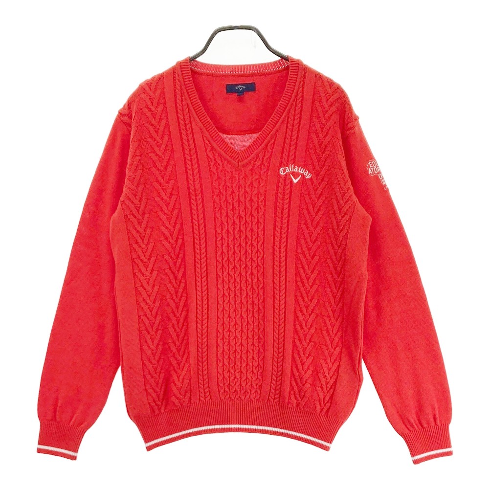 楽天市場】CALLAWAY キャロウェイ Vネック ニットセーター レッド系 L