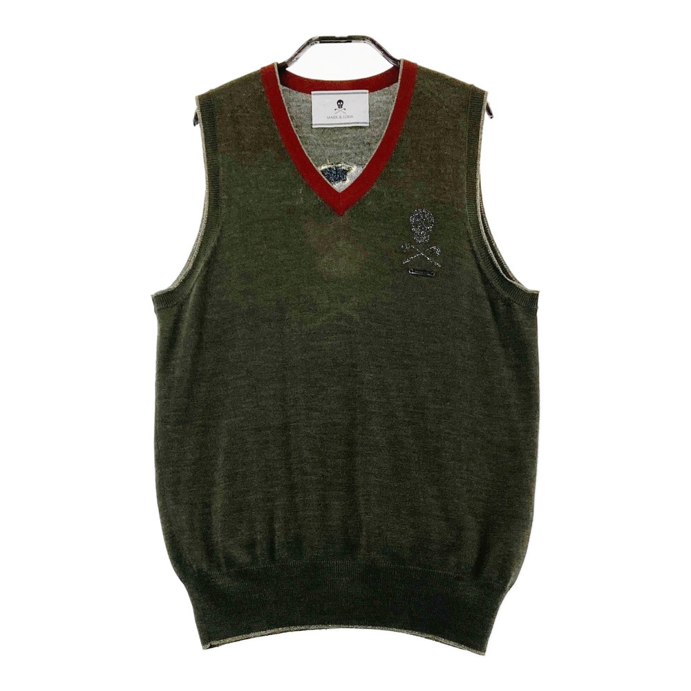 楽天市場】【超美品】マークアンドロナ ベスト ネイビー×グリーン 編み