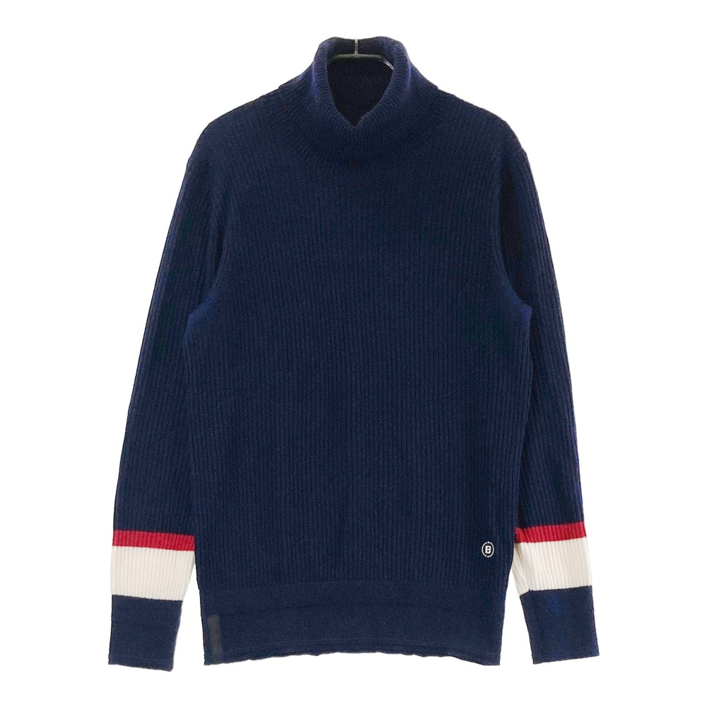 BRIEFING GOLF ブリーフィング タートル ニット セーター ネイビー系 S 【中古】ゴルフウェア メンズ
