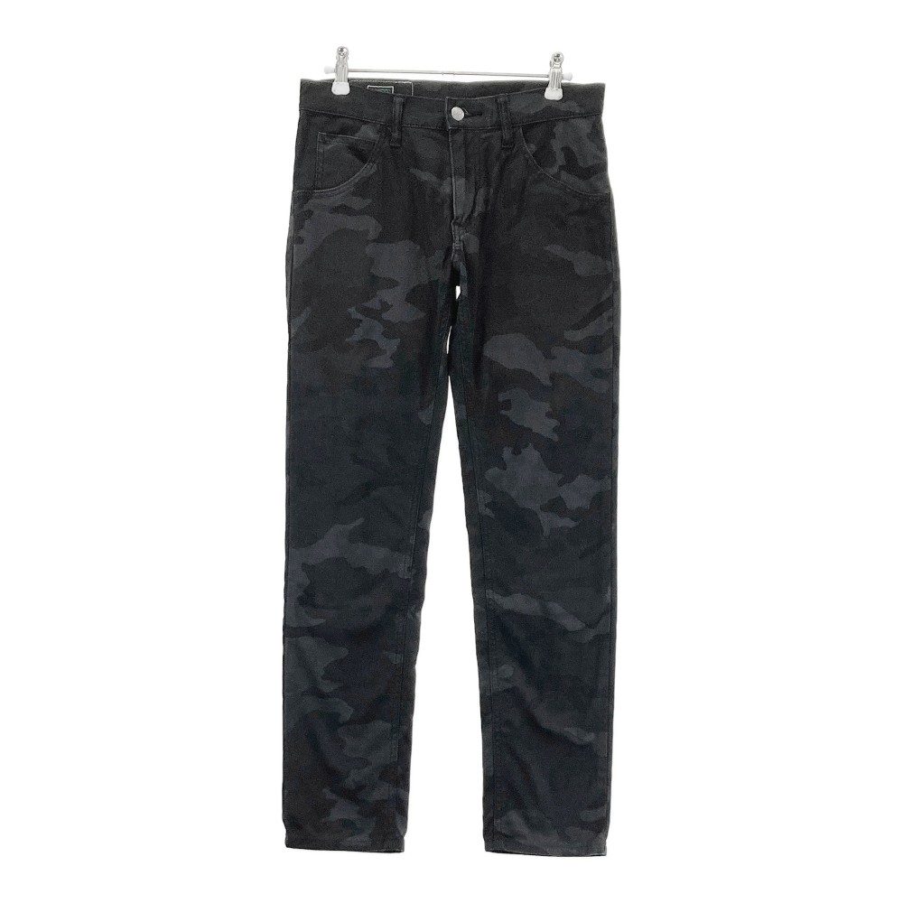 BEAMS GOLF ビームスゴルフ ×Lee ストレッチパンツ カモフラ 迷彩柄 ブラック系 XS 【中古】ゴルフウェア メンズ