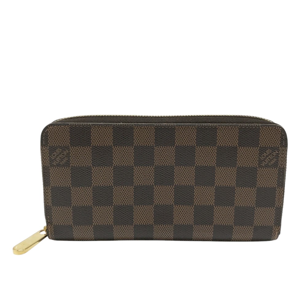 LOUIS VUITTON ルイ ヴィトン N41661/CH5019 長紙入れ ジッピーウォレット ダミエ柄 赤銅色系  【中古】メンズ