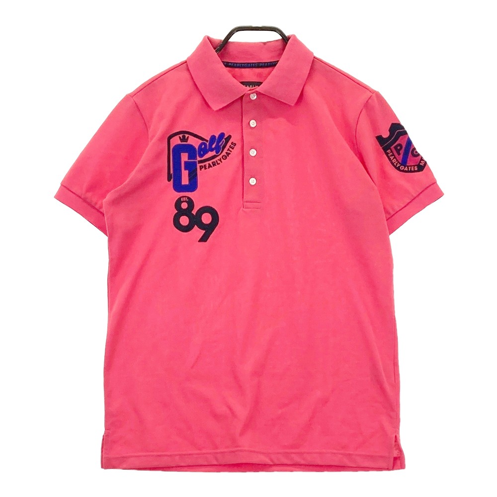 PEARLY GATES パーリーゲイツ 半袖ポロシャツ ピンク系 5 【中古】ゴルフウェア メンズ